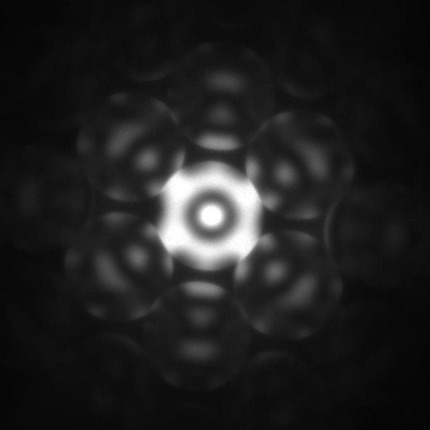 Image showing the cubic convergent beam diffraction pattern