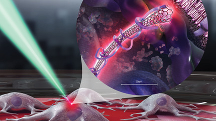 illustration of raman spectroscopy on a biological sample