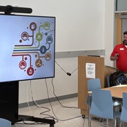 James Lallo from Thermo Fisher presenting at the XPS symposium at Lehigh